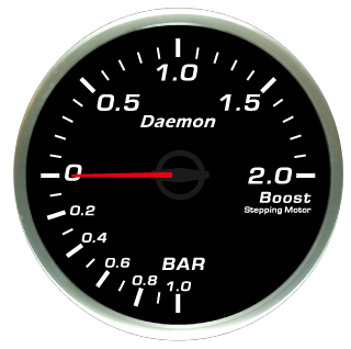 [DAE-GENIIIBT006-2B-W-52] Daemon Gauge 52MM (PSI) (Silver Bezel)