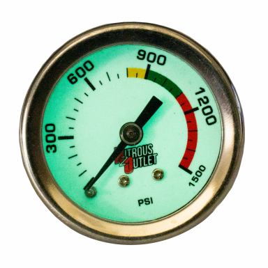 Nitrous Outlet Luminescent Nitrous Pressure Gauge 0-1500Psi