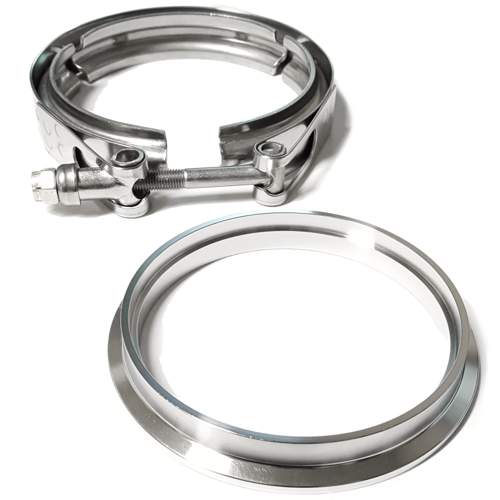 [CLC-CLA-056] ATP Turbo 4" Stainless Downpipe Flange and Clamp Borg Warner