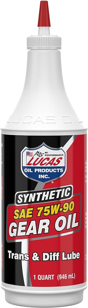 [10047] Lucas Oil Synthetic SAE 75w-90 Trans & Diff Lube Gear Oil 946ml