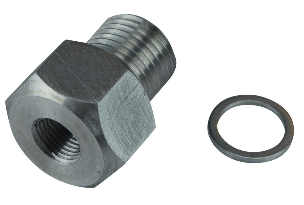 ICT Billet Gauge Adapter 16mmx1.5 Male Threads 1/8NPT Female Threads For LS oil pressure