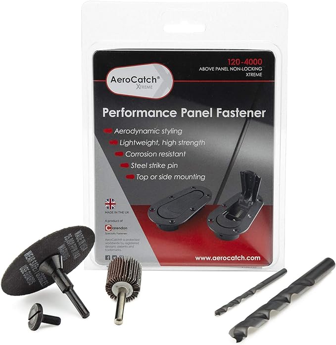 AeroCatch Xtreme Plus Flush Hood Latch with Installation Kit