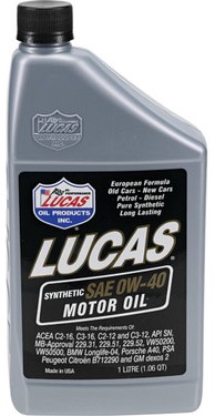 [10210] Lucas oil Synthetic Sae 0w 40 Motor oil