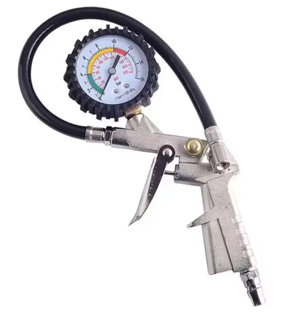 [25/D] Car Tire Inflator with Air Pressure Gauge