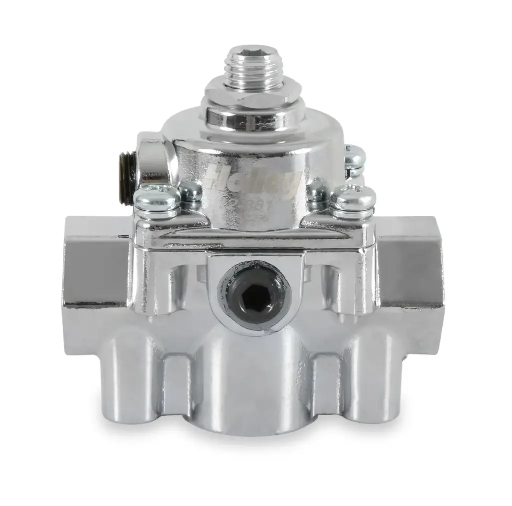 Holley Chrome Carbureted Fuel Regulator, 6 PSI