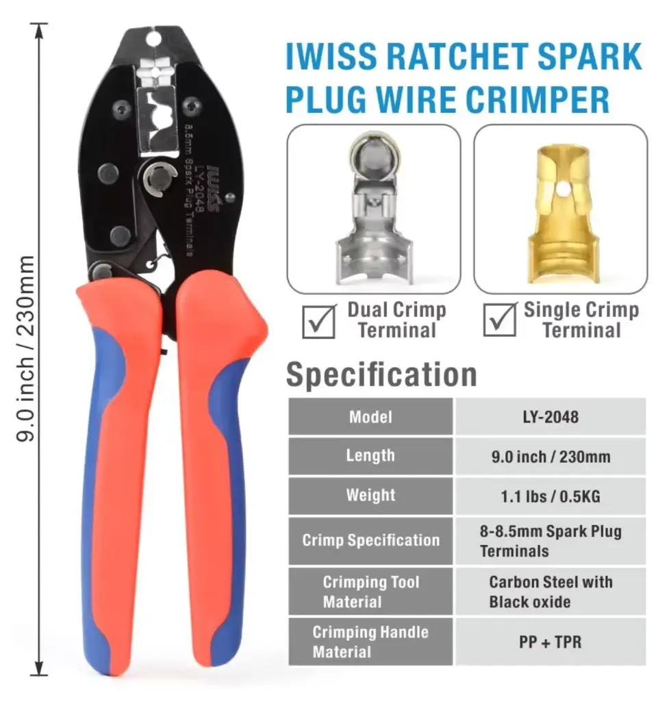 [LY-2048] IWISS Spark Plug Wire Crimping Tool (MSD 8.5mm)