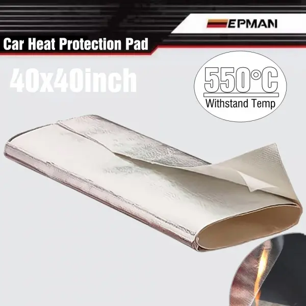 [EP-WR17DJB] Fiber Glass Heat Shield Protection Pad with adhesive 1mx1m