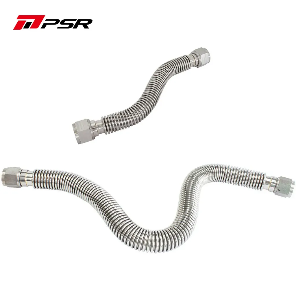 [PSR-014300009] PSR Stainless Steel Turbo Oil Drain flexible Pipe (180mm, AN12)